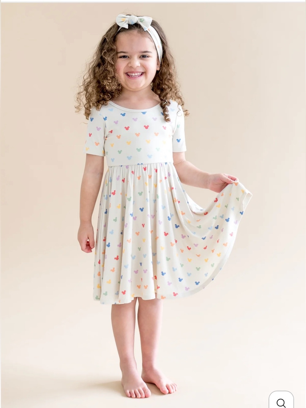 Kyte Twirl Dress in Pastel Mickey Mouse